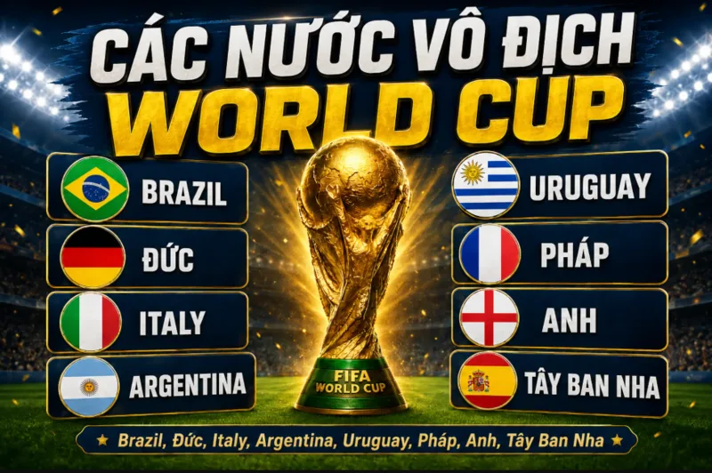 World Cup đã chứng kiến nhiều thế hệ vô địch nhưng số quốc gia từng nâng cúp vẫn rất hạn chế