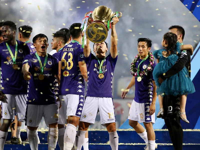 Cầu thủ Quang Hải cùng Hà Nội FC giành nhiều chức vô địch V.League và Cúp Quốc gia.