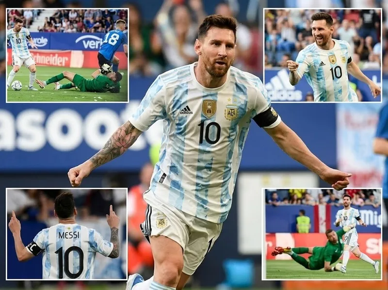 Messi lập nhiều bàn thắng quan trọng trong màu áo đội tuyển Argentina.